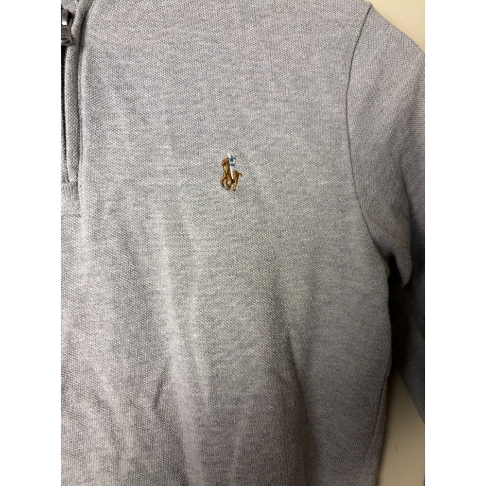 Polo Ralph Lauren Grey 1/4 Zip Sweater Pullover Youth Boys M 10-12 Casual